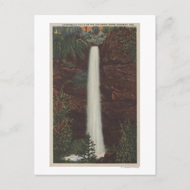 Carte Postale Rivière Columbia, OR - Chutes Latourelle Vue #1 (Devant)