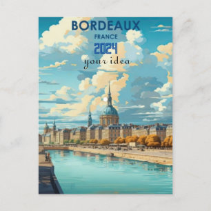 Carte Postale Rivière de la Bourse Bordeaux France Travel Postal