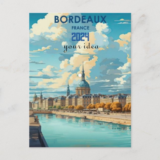 Carte Postale Rivière de la Bourse Bordeaux France Travel Postal (Devant)