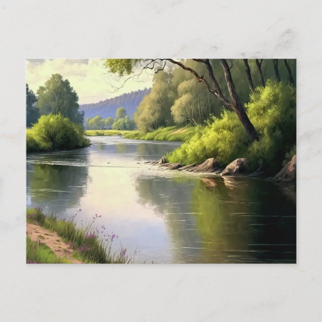 Carte Postale Rivière de l'Aquarelle en été (Devant)
