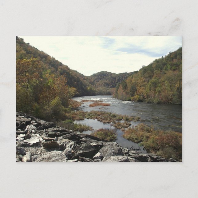 Carte Postale Rivière Hiwassee sur la centrale Appalachia (Devant)