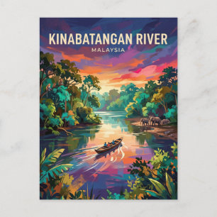 Carte Postale Rivière Kinabatangan Malaisie
