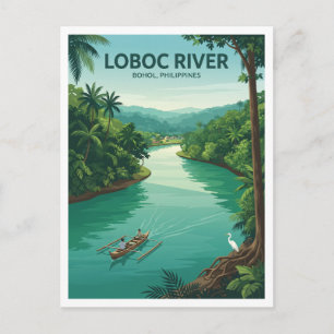 Carte Postale Rivière Loboc Philippines Souvenir