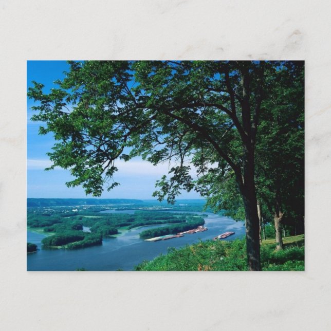 Carte Postale Rivière Mississippi, Iowa (Devant)