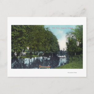 Carte Postale Rivière pittoresque avec scène de canot Eugene, OR