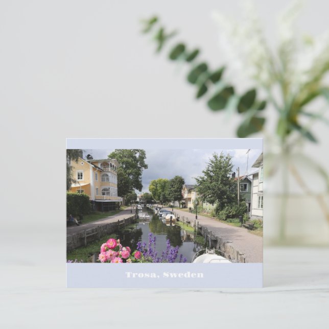 Carte Postale Rivière pittoresque de Trosa, Suède (Debout devant)