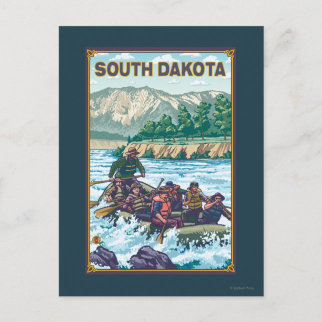 Carte Postale Rivière RaftingSouth Dakota (Devant)