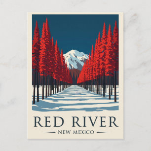 Carte Postale Rivière Rouge Nouveau-Mexique Voyage Vintage