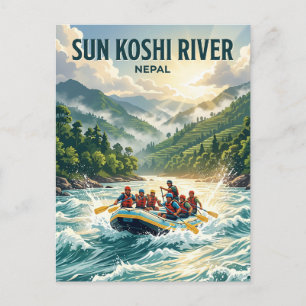 Carte Postale Rivière Sun Koshi Népal