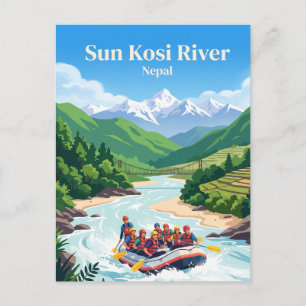 Carte Postale Rivière Sun Kosi Népal