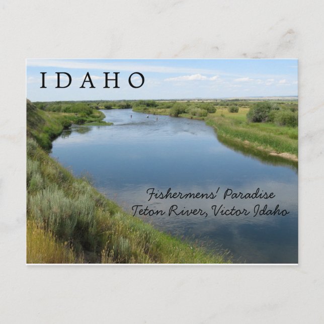 Carte Postale Rivière Teton, Idaho, Paradis des pêcheurs PC (Devant)