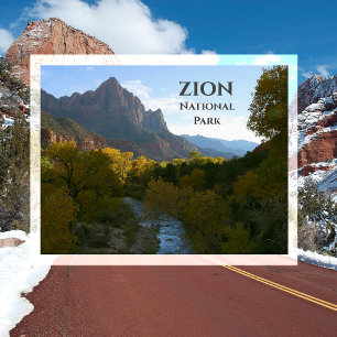 Carte Postale Rivière Virgin, Watchman Peak Zion National Park