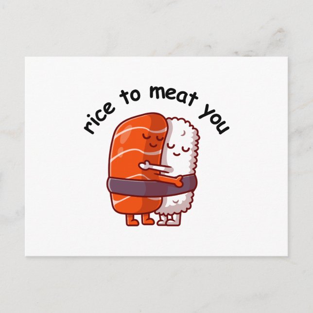 Carte Postale Riz amusant pour vous manger (Devant)