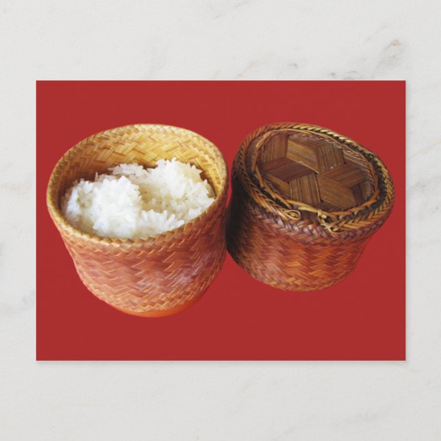 Carte Postale Riz épineux [Khao Niao] Thai Lao Food (Devant)