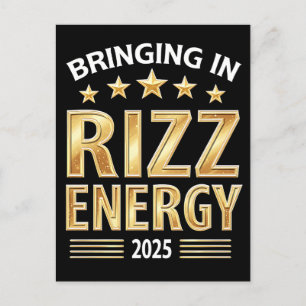 Carte Postale Rizz Energy 2025 T-Shirt - Funny Gen