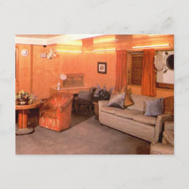 Carte Postale RMS Queen Mary Zone de séjour de première classe (Devant)