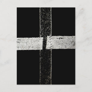 Carte Postale Road Painted Cross Lines