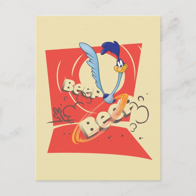 Carte Postale ROAD RUNNER™ BEEP!™ Graphique du coucher de soleil (Devant)