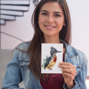 Carte Postale Roadrunner coloré dans la couleur de l'eau