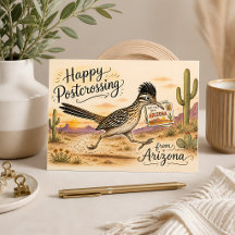 Roadrunner Happy Postcrossing d'Arizona