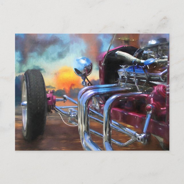 Carte Postale Roadster Modèle T RÊVES DE COUCHER DE SOLEIL SUR L (Devant)