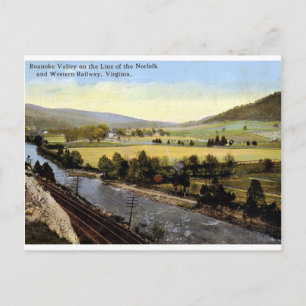 Carte Postale Roanoke Valley, Virginie 1914 Vintage