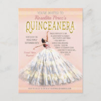 Robe d'aquarelle Quinceanera Robe Rose Or Fatigué
