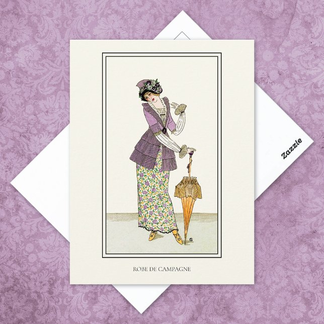 Carte Postale Robe de campagne Journal des Dames (Créateur téléchargé)