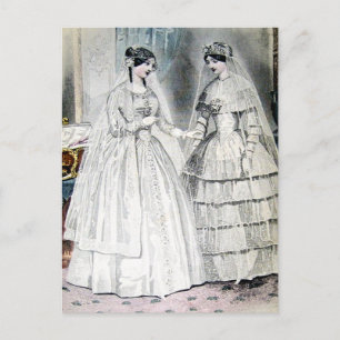 Carte Postale Robe de mariée Vintage Bride