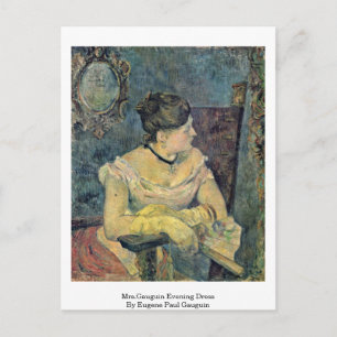 Carte Postale Robe Du Soir De Mme Gauguin Par Eugene Paul Gaugui