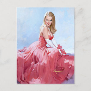 Carte Postale Robe Rouge Formelle vers le haut