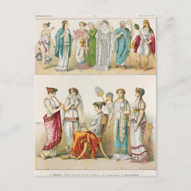 Carte Postale Robe théâtrale grecque (Devant)