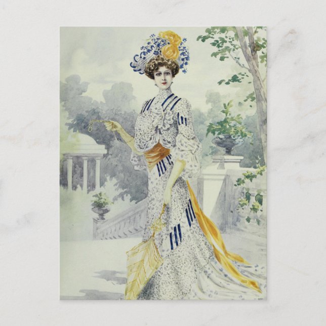 Carte Postale Robe Vintage Victorienne (Devant)