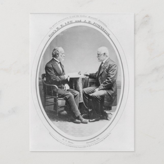 Carte Postale Robert E. Lee et Joseph E. Johnston (Devant)