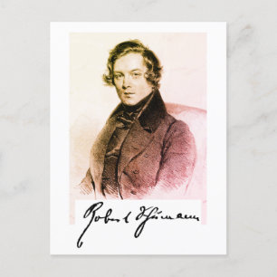 Carte Postale Robert Schumann/ signature