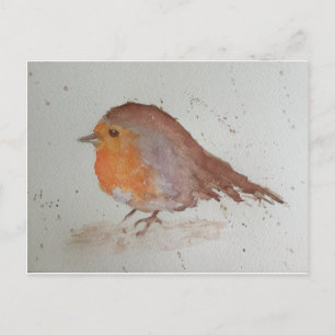 Carte Postale Robin aquarelle
