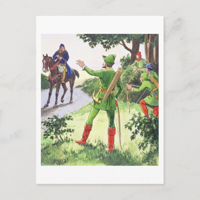 Carte Postale Robin des Bois, de 'Peeps into the Past', publié (Devant)