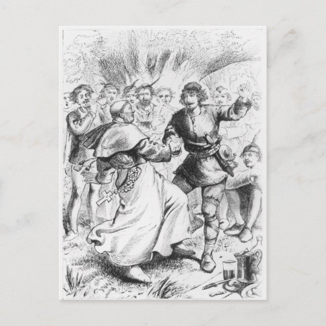 Carte Postale Robin des Bois et l'évêque (Devant)