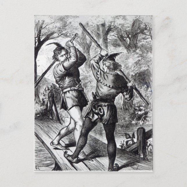 Carte Postale Robin des Bois et Little John (Devant)