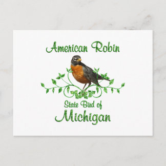 Carte Postale Robin Michigan Bird