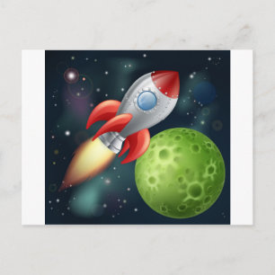Carte Postale Robinet de dessin animé dans l'espace