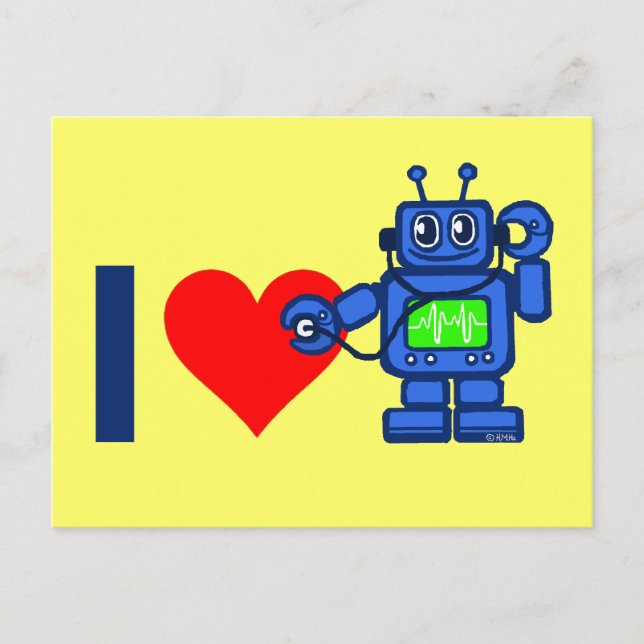 Carte Postale robot cardiaque (Devant)