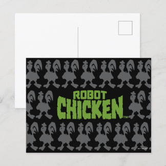 Carte Postale Robot Chicken Silhouette Pattern
