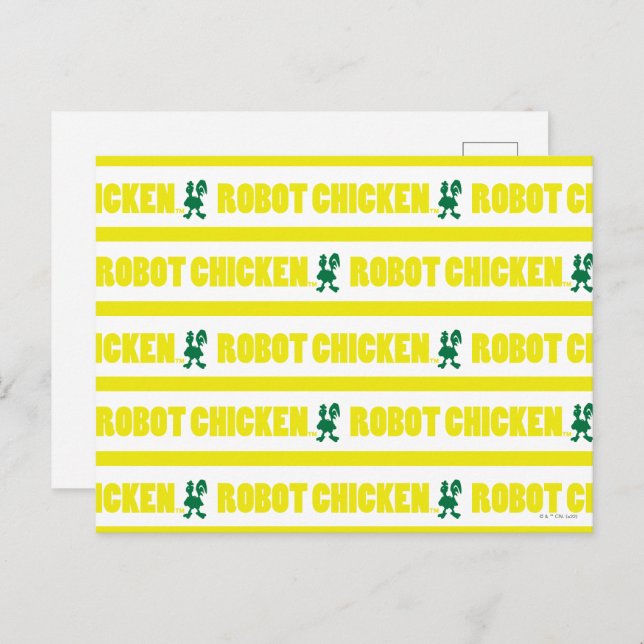 Carte Postale Robot Chicken Stripe Pattern (Devant / Derrière)