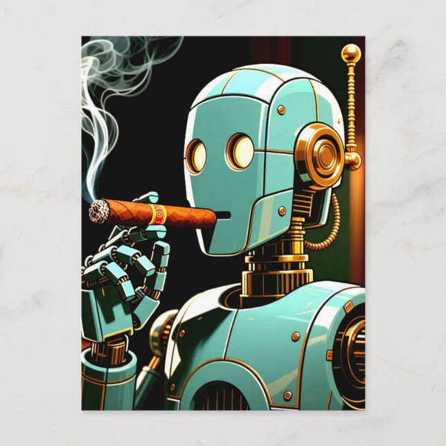 Carte Postale Robot de cigarette (Devant)