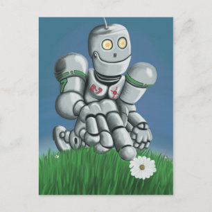 Carte postale Robot de cueillette de la marguerite