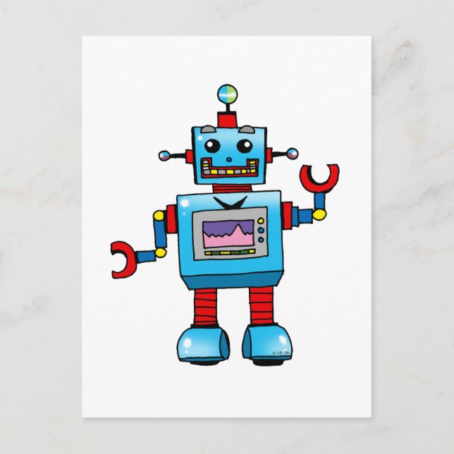 Carte Postale Robot mignon (Devant)