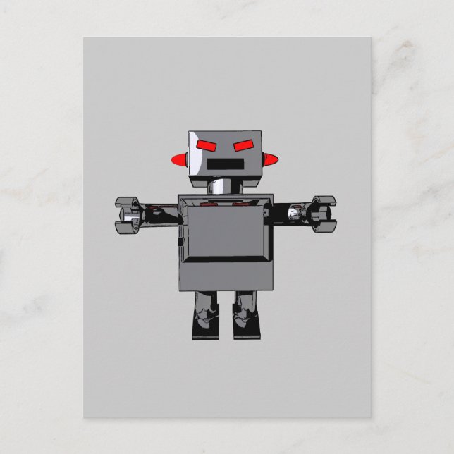 Carte postale Robot simple (Devant)