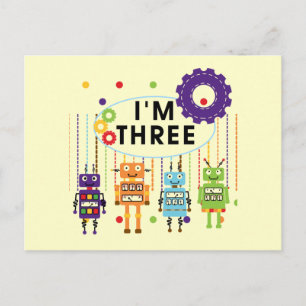 Carte Postale Robot T-shirts et cadeaux d'anniversaire 3e