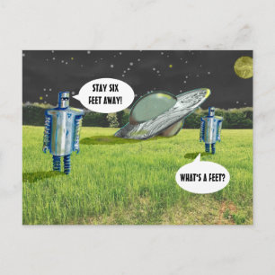 Carte Postale ROBOTS À SIX PIEDS DE QUARANTAINE par Jetpackcorps
